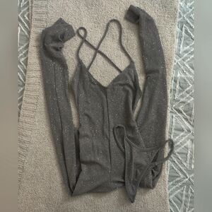 Laina Rauma Holiday 54 Glitter Catsuit w/ Thong in "Dream On" size Medium